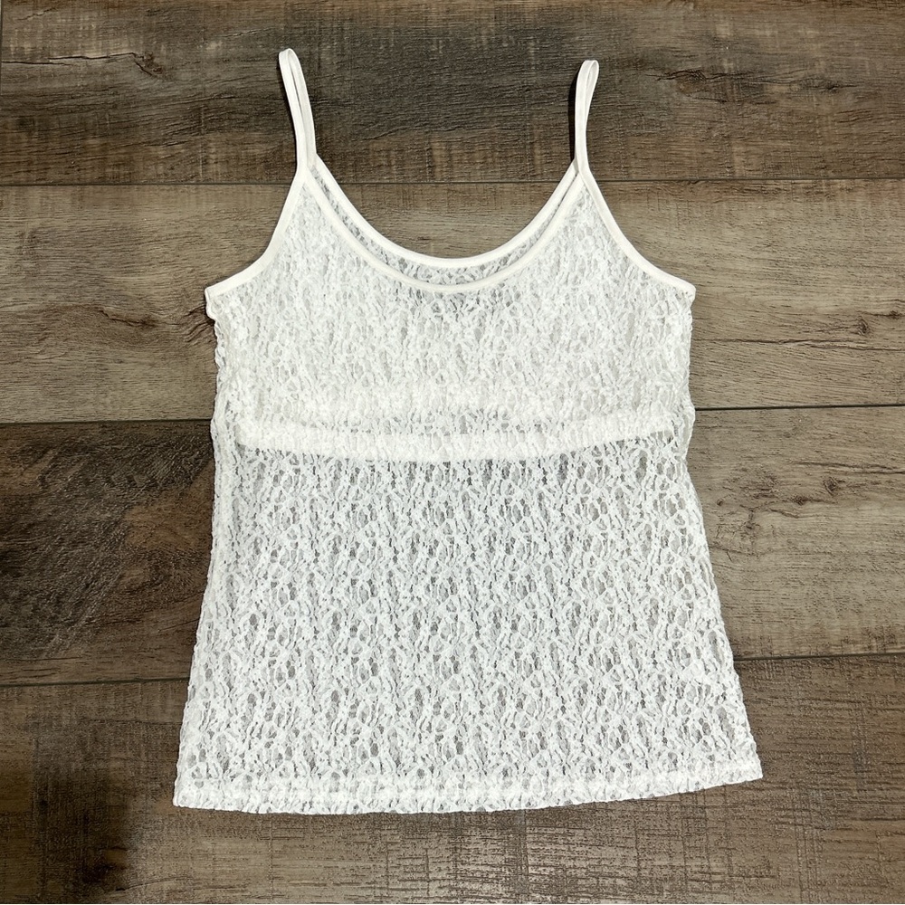 Enza Costa white lace cami top